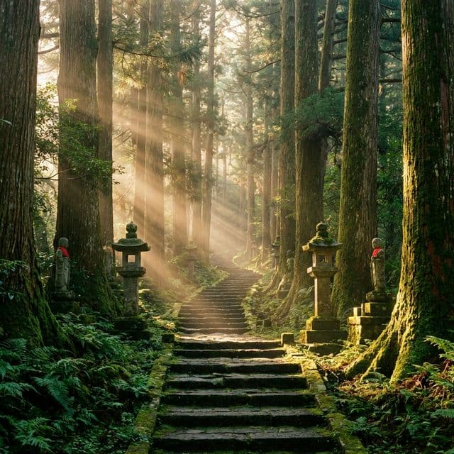 熊野古道の神秘的な風景